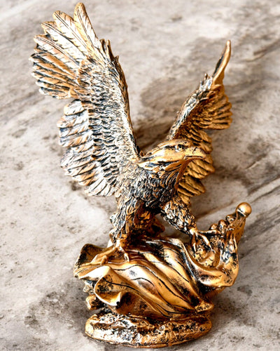 "Władca Wiatrów" - Scultura Retrò di Aquila in Stile Vintage con Opzione di Incisione