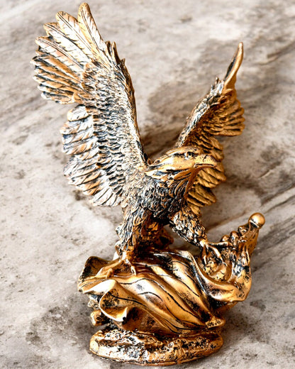 "Władca Wiatrów" - Scultura Retrò di Aquila in Stile Vintage con Opzione di Incisione