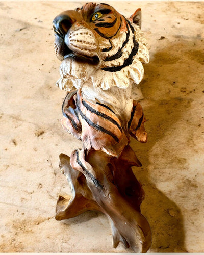 Statuetta "Tigre Re della Giungla" con Opzione di Incisione, figura di 29 cm di altezza, decorazione per regalo