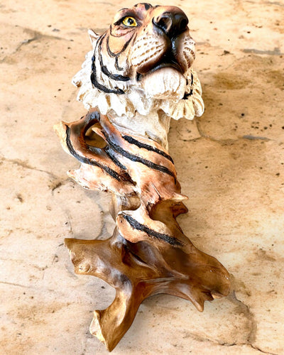 Statuetta "Tigre Re della Giungla" con Opzione di Incisione, figura di 29 cm di altezza, decorazione per regalo