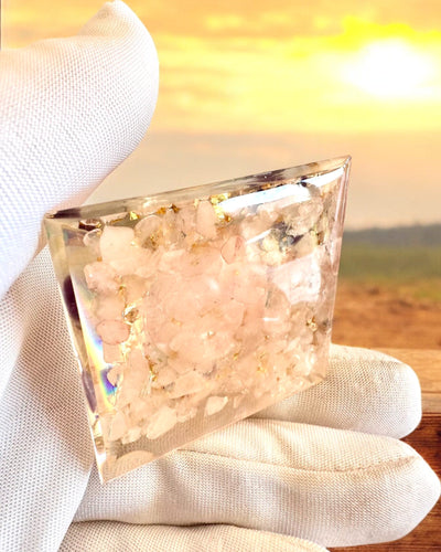 Piramide Energetica orgonite Piramide dell'Energia "Armonia della Luce" - Cristallina, per regalo