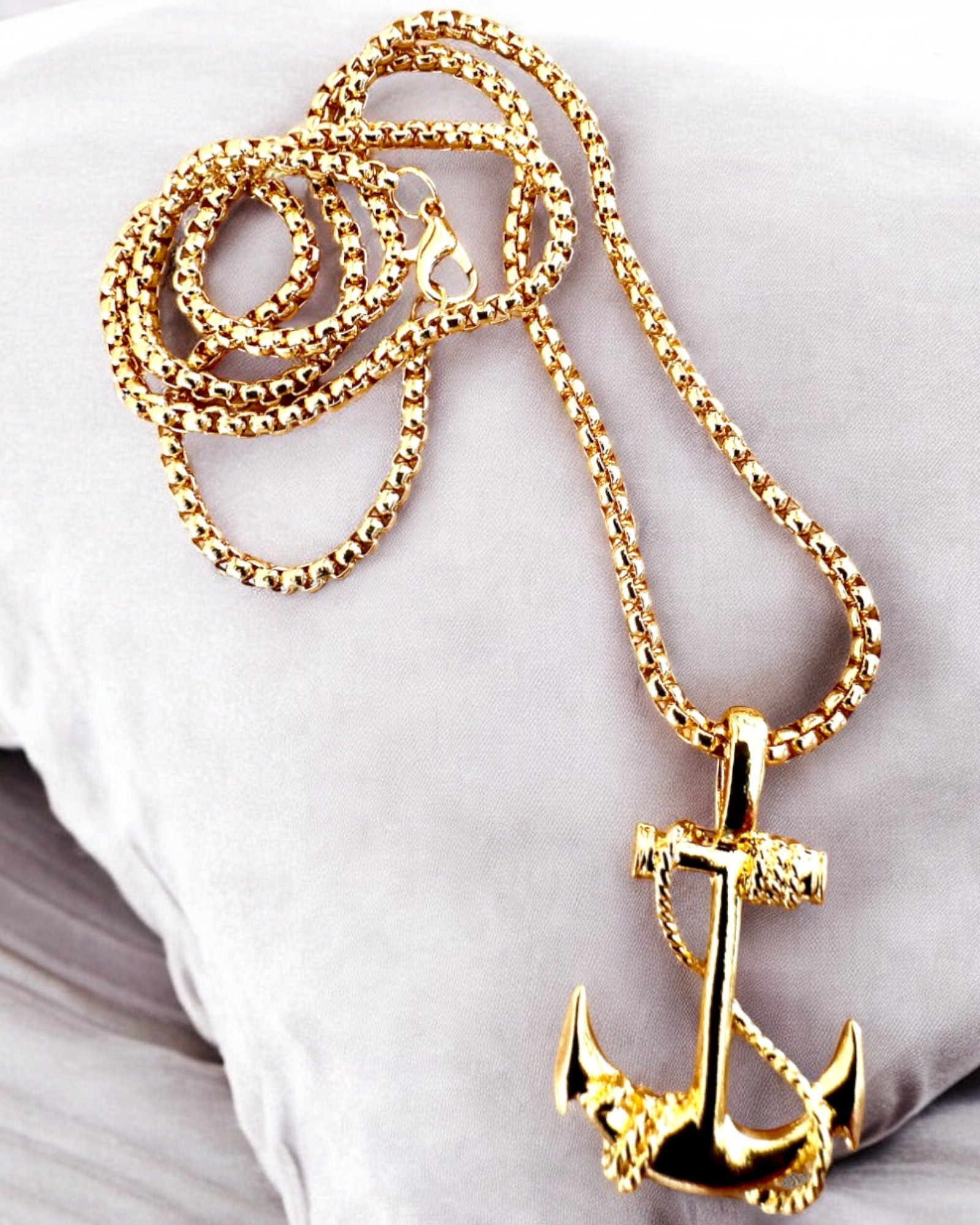 "Kotwica Determinacji - Amuleto Marino", collana, possibilità di personalizzazione con incisione per regalo, 3 varianti tra cui scegliere
