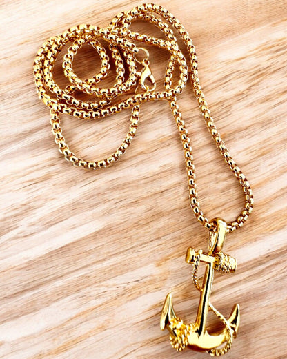 "Kotwica Determinacji - Amuleto Marino", collana, possibilità di personalizzazione con incisione per regalo, 3 varianti tra cui scegliere