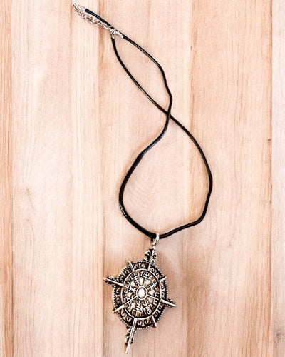 Amuleto Guerriero del Nord - Bussola del Vichingo, possibilità di personalizzazione con incisione per regalo, 2 varianti a scelta