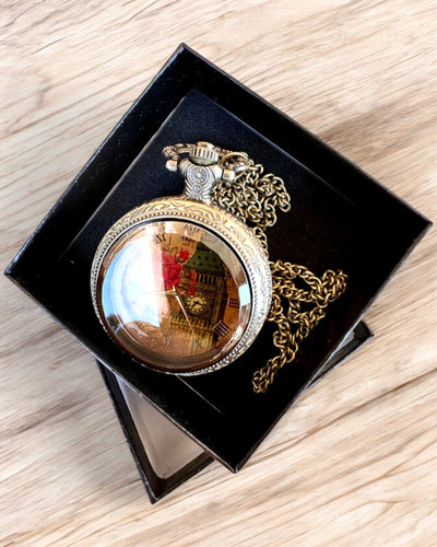 Orologio da tasca "Vintage Charm" personalizzazione con incisione per regalo