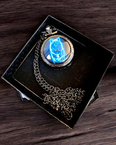 Orologio da Tasca Lunar Wolf – Orologio del Lupo Lunare, possibilità di personalizzazione con incisione per regalo
