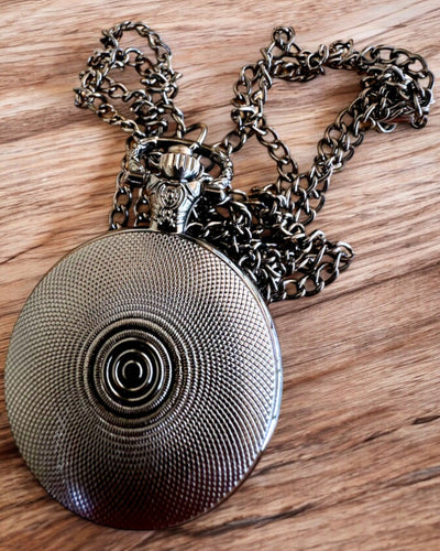 Orologio da Tasca Lunar Wolf – Orologio del Lupo Lunare, possibilità di personalizzazione con incisione per regalo