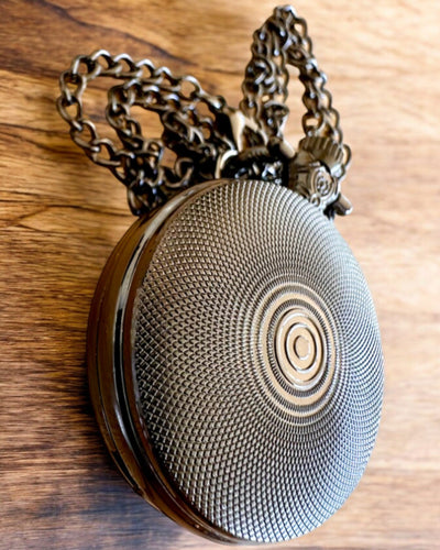 Orologio da tasca "Róża Mroku" - acciaio inossidabile, con opzione di incisione per regalo