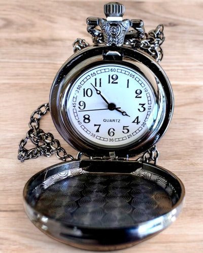 Orologio da Tasca Lunar Wolf – Orologio del Lupo Lunare, possibilità di personalizzazione con incisione per regalo