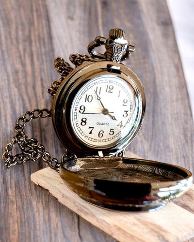 Orologio da Tasca Lunar Wolf – Orologio del Lupo Lunare, possibilità di personalizzazione con incisione per regalo