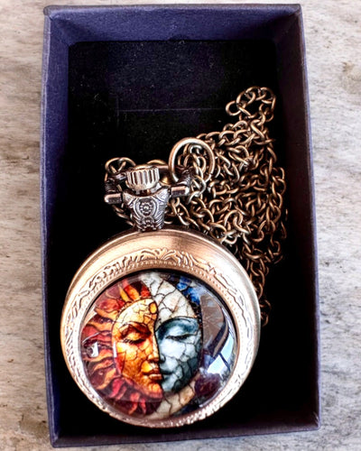 Elegante orologio da tasca "Słoneczna Luminacja" con possibilità di incisione per regalo