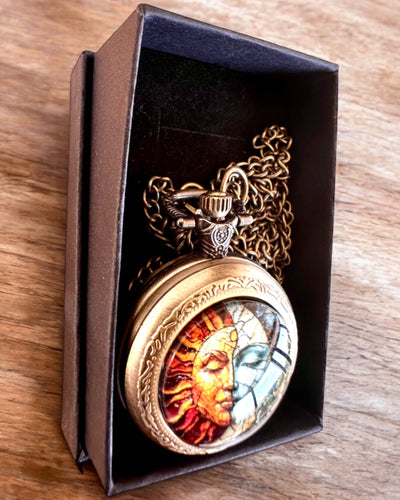Elegante orologio da tasca "Słoneczna Luminacja" con possibilità di incisione per regalo