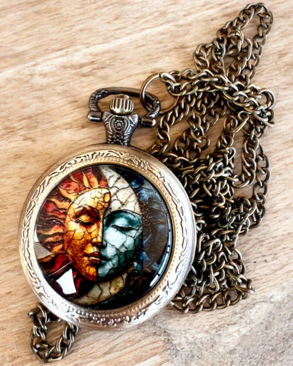 Elegante orologio da tasca "Słoneczna Luminacja" con possibilità di incisione per regalo