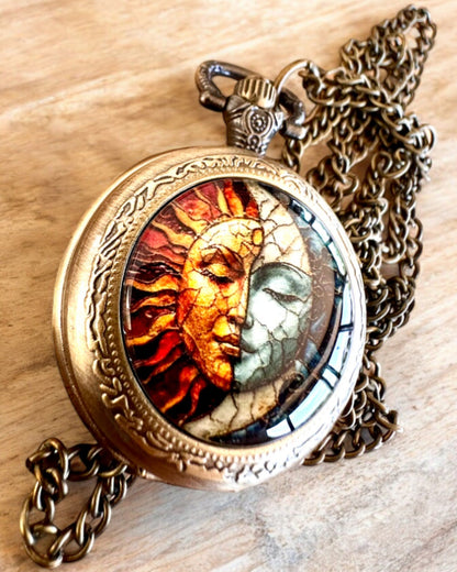 Elegante orologio da tasca "Słoneczna Luminacja" con possibilità di incisione per regalo