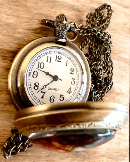 Elegante orologio da tasca "Słoneczna Luminacja" con possibilità di incisione per regalo