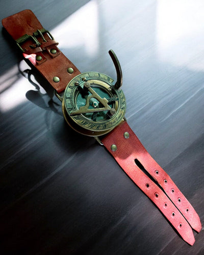 Orologio Solare "Antico Compasso", orologio da polso con bussola, possibilità di personalizzazione con incisione