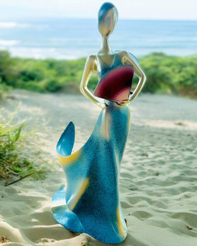 Elegante Supporto per Bottiglia - Statua della Dama - personalizzazione con incisione, 2 varianti a scelta