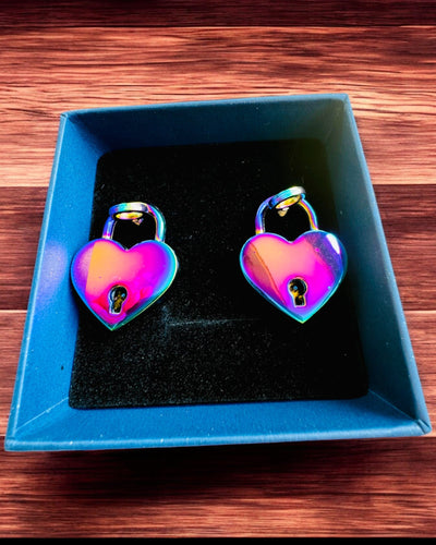 Mini Lucchetti d'Amore a Forma di Cuore DeLuxe, Set di 2 lucchetti con chiavi, 6 varianti tra cui scegliere, possibilità di personalizzazione con incisione per regalo