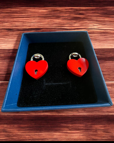 Mini Lucchetti d'Amore a Forma di Cuore DeLuxe, Set di 2 lucchetti con chiavi, 6 varianti tra cui scegliere, possibilità di personalizzazione con incisione per regalo