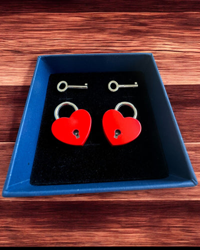 Mini Lucchetti d'Amore a Forma di Cuore DeLuxe, Set di 2 lucchetti con chiavi, 6 varianti tra cui scegliere, possibilità di personalizzazione con incisione per regalo