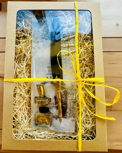 Piuma d'Oca Elegante con Set di Accessori - Royal Quill, possibilità di personalizzazione con incisione