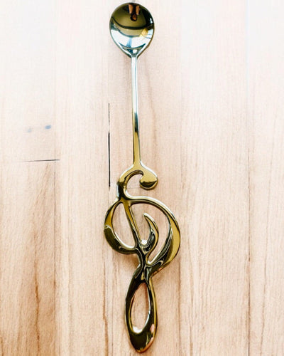 Cucchiaino Elegante con Chiave di Violino – Personalizzato per regalo, 2 varianti di colore a scelta