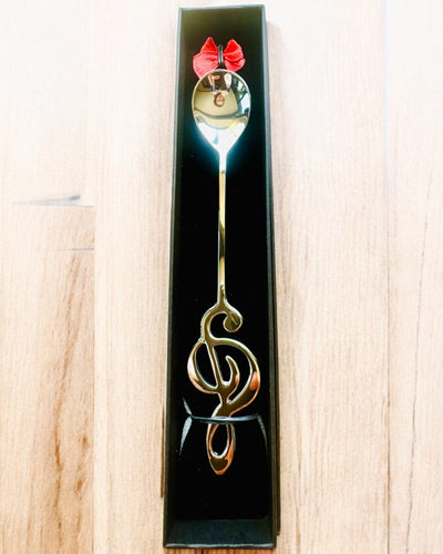 Cucchiaino Elegante con Chiave di Violino – Personalizzato per regalo, 2 varianti di colore a scelta