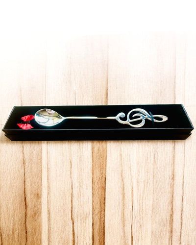 Cucchiaino Elegante con Chiave di Violino – Personalizzato per regalo, 2 varianti di colore a scelta