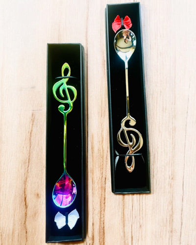 Cucchiaino Elegante con Chiave di Violino – Personalizzato per regalo, 2 varianti di colore a scelta