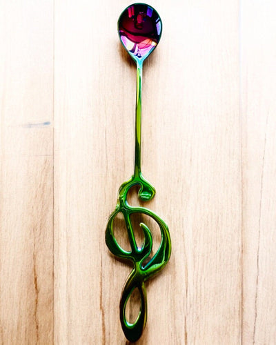 Cucchiaino Elegante con Chiave di Violino – Personalizzato per regalo, 2 varianti di colore a scelta