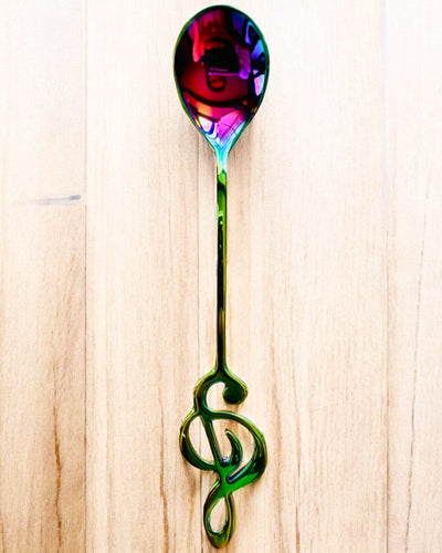Cucchiaino Elegante con Chiave di Violino – Personalizzato per regalo, 2 varianti di colore a scelta