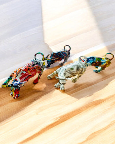 Scultura Decorativa Toro "BullArt" – Arte Unica con Opzione di Incisione - 4 varianti di colore, per regalo personalizzato