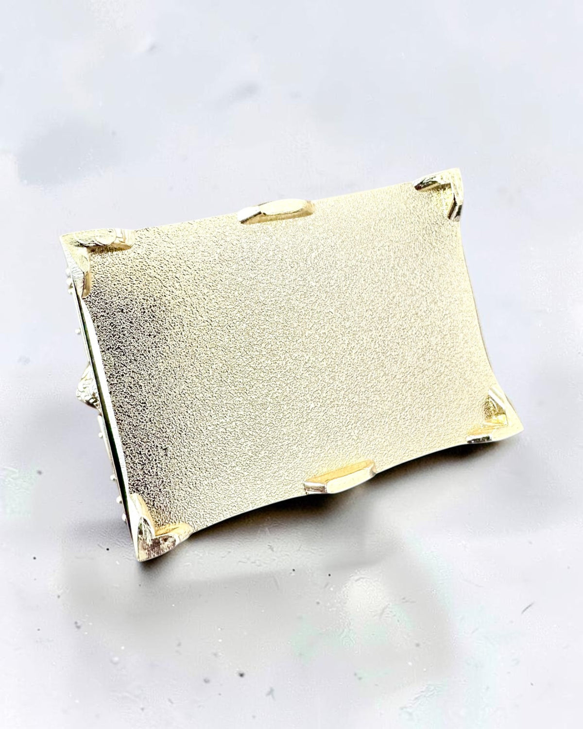 Scrigno del Tesoro Metallico Retrò con Incisione - Scatola Argentata 7x5x5 cm