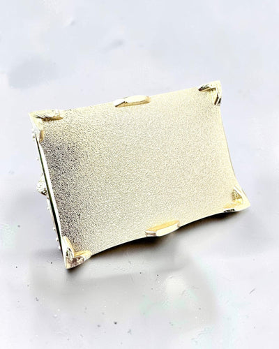 Scrigno del Tesoro Metallico Retrò con Incisione - Scatola Argentata 7x5x5 cm