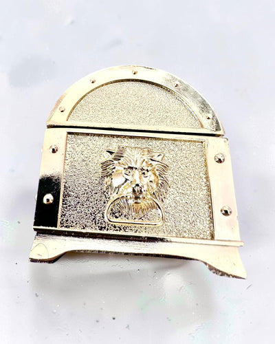 Scrigno del Tesoro Metallico Retrò con Incisione - Scatola Argentata 7x5x5 cm