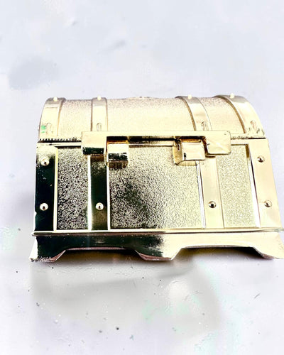 Scrigno del Tesoro Metallico Retrò con Incisione - Scatola Argentata 7x5x5 cm