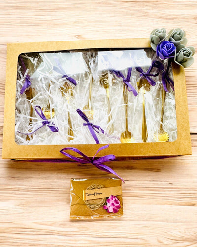 Set di Cucchiaini "Rapsodia Floreale" - personalizzazione con incisione per regalo, 2 varianti a scelta