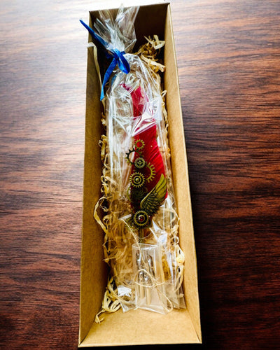Penna Calligrafica "Eleganza Steampunk" con Piuma di Tacchino - Fatto a Mano 5 varianti tra cui scegliere, personalizzazione con incisione per regalo