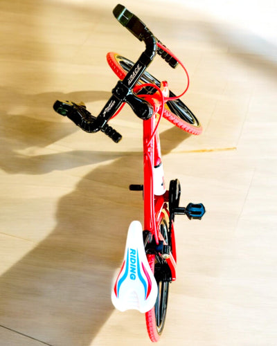 Modello in Miniatura di Bicicletta Rossa in Metallo "SpeedMaster" personalizzazione con incisione per regalo, 2 varianti di colore