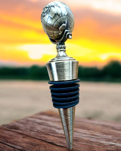 GloboStop - Tappo per Vino con Incisione, possibilità di personalizzazione con incisione per regalo