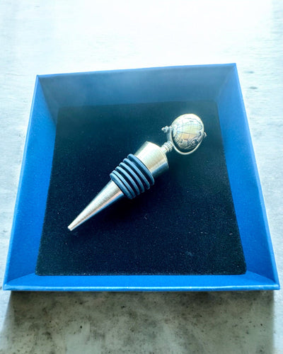 GloboStop - Tappo per Vino con Incisione, possibilità di personalizzazione con incisione per regalo