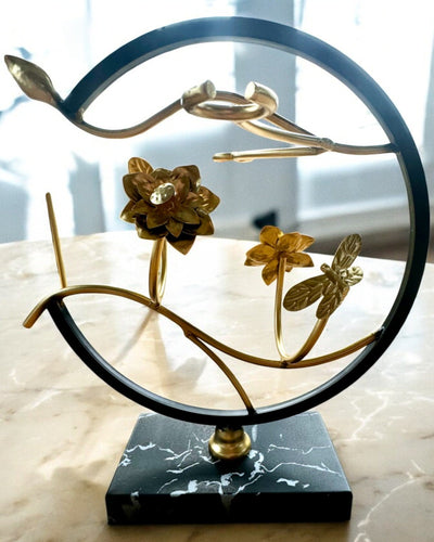 Stojak "Elegancki Owad" - per bottiglia di vino e bicchieri, altezza 33 cm, possibilità di personalizzazione con incisione per regalo