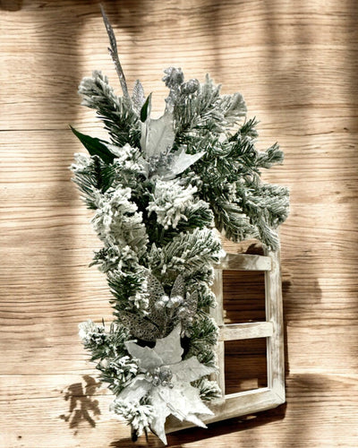 2 pz. Cornici Decorative "Splendore Invernale" Natalizie, possibilità di personalizzazione con incisione per regalo