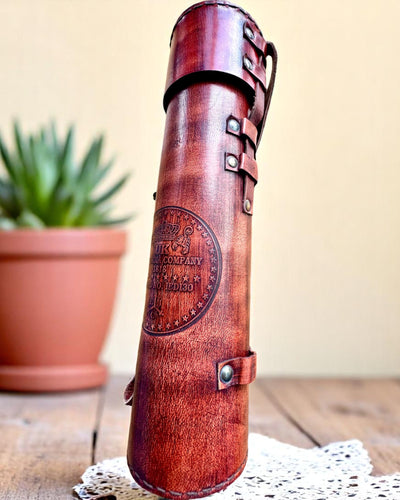 Cannocchiale Reale "Voyager 1818" – Esclusivo, in ottone, 83 cm, fatto a mano, con custodia in vera pelle – Edizione da collezione, personalizzabile con incisione per regalo