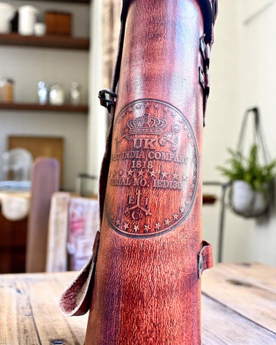 Cannocchiale Reale "Voyager 1818" – Esclusivo, in ottone, 83 cm, fatto a mano, con custodia in vera pelle – Edizione da collezione, personalizzabile con incisione per regalo