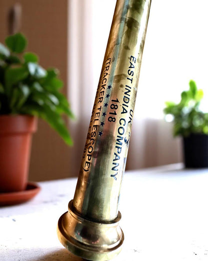 Cannocchiale Reale "Voyager 1818" – Esclusivo, in ottone, 83 cm, fatto a mano, con custodia in vera pelle – Edizione da collezione, personalizzabile con incisione per regalo
