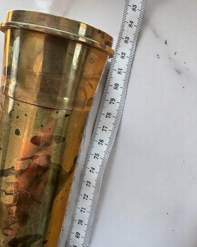 Cannocchiale Reale "Voyager 1818" – Esclusivo, in ottone, 83 cm, fatto a mano, con custodia in vera pelle – Edizione da collezione, personalizzabile con incisione per regalo