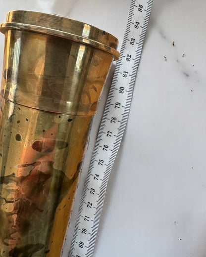 Cannocchiale Reale "Voyager 1818" – Esclusivo, in ottone, 83 cm, fatto a mano, con custodia in vera pelle – Edizione da collezione, personalizzabile con incisione per regalo