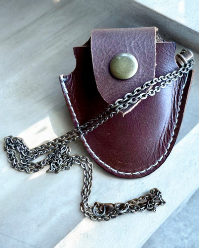 Vintage Look - Lente d'Ingrandimento in Vetro con Custodia in Pelle, possibilità di personalizzazione con incisione