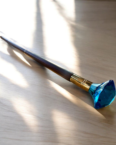 Bastone da passeggio "Diamante in bronzo" - Legno fatto a mano, possibilità di incisione